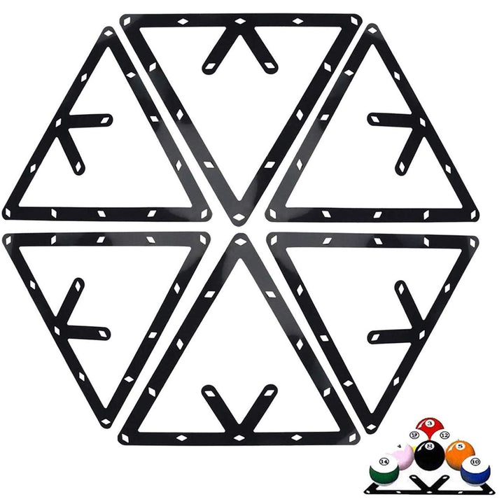 6PCS Magic Ball Rack Holder Sheet Billiards Triangle Cue Accessories for magic ball rack 8, 9, and 10 ball combo pack and Snooker