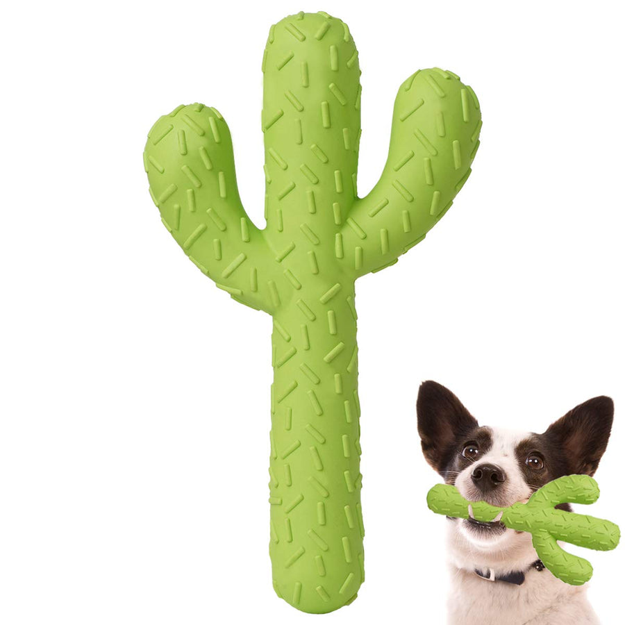 Dog Chew Toys for Aggressive Chewers, Durable Rubber Cactus Tough Toys for Training and Cleaning Teeth, Interactive Dog Toys for Small/Medium Dog