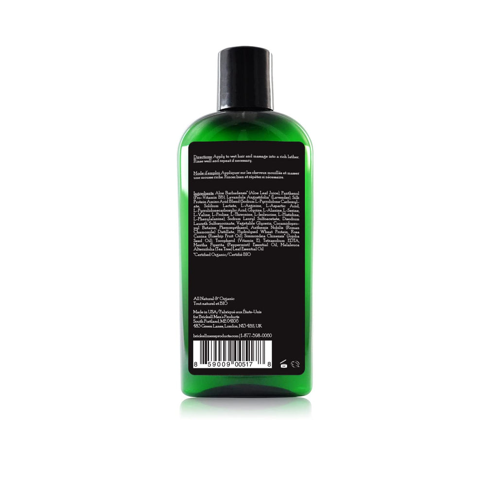 Daily Strengthening Shampoo for Men, Natural and Organic Featuring Mint and Tea Tree Oil To Soothe Dry and Itchy Scalp, Sulfate Free and Paraben Free, 8 Ounce, Scented