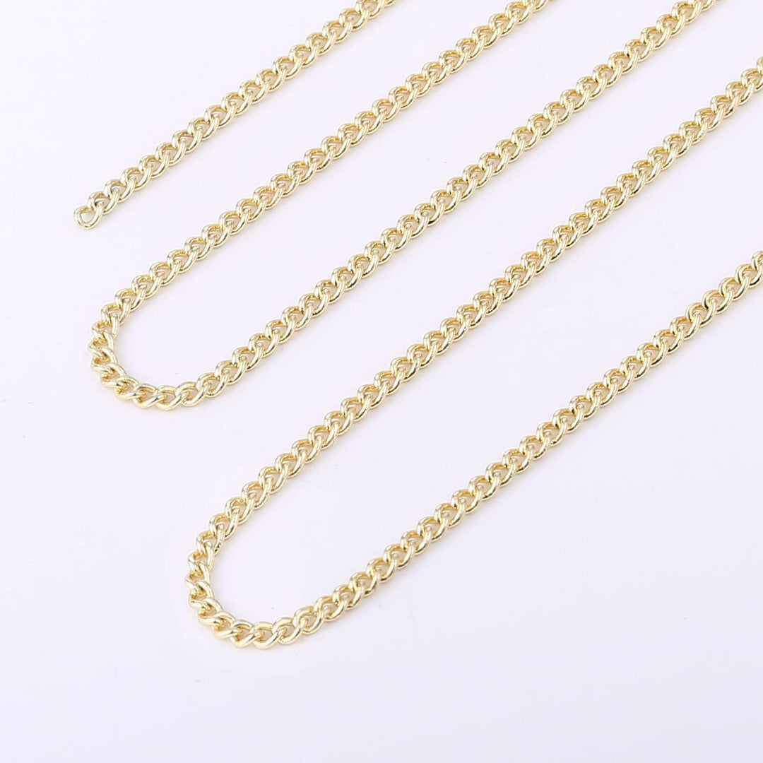 33 Feet 3MM Stainless Steel Cable Link Chain Spool for Jewelry Making Bulk Chains for DIY Jewelry and Craft