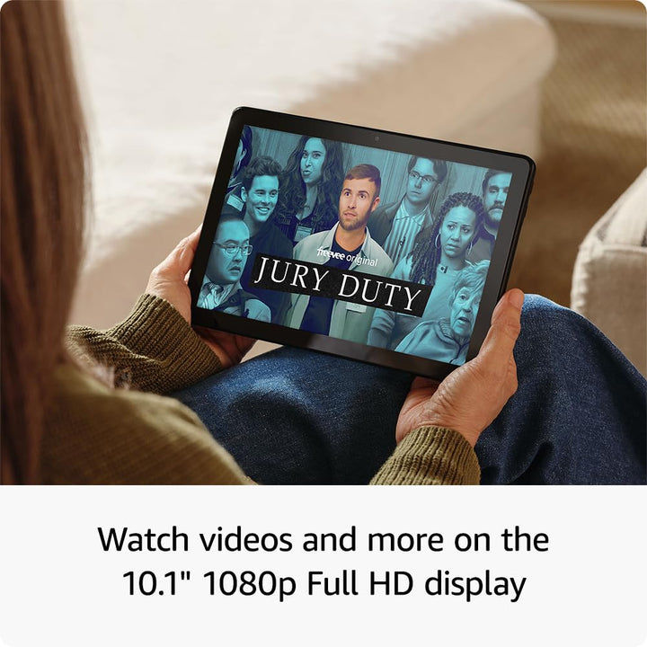 Amazon Fire HD 10 tablet (newest model) built for relaxation, 10.1 vibrant Full HD screen, octa-core processor, 3 GB RAM, 32 GB, Black