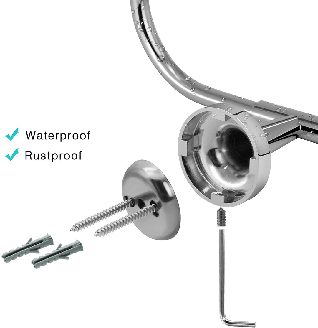 Oval Towel Ring Bath Wall Mount Hand Towel Holder Hanger Rack Chrome Bathroom Accessories