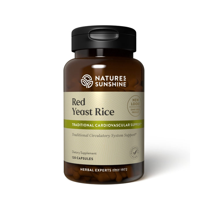 Nature&#39;s Sunshine Red Yeast Rice, 120 Capsules, Kosher | Helps Support The Production of Good Cholesterol in The Liver and Supports The Circulatory System