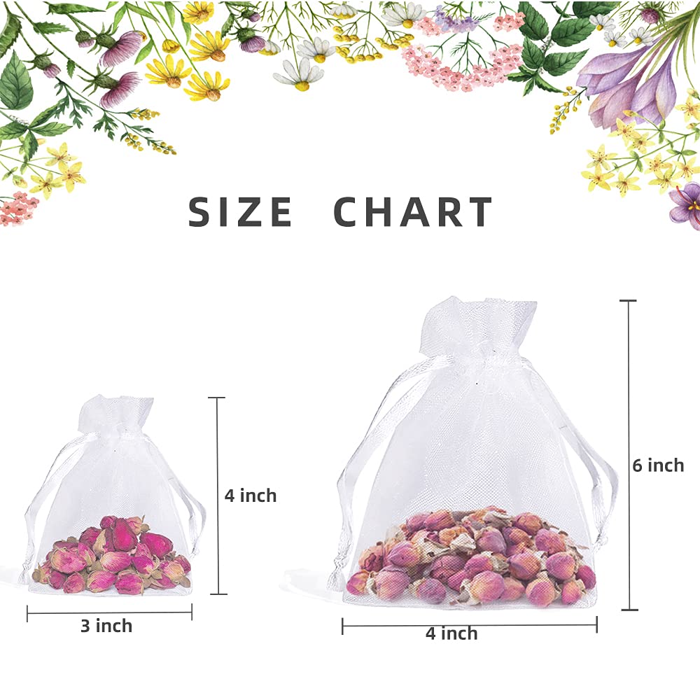 Organza Bags 3x4 inch White Color 100pcs Jewelry Pouche