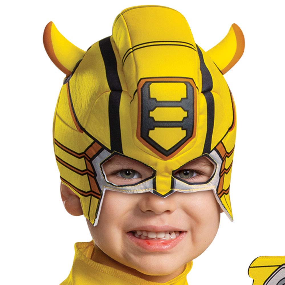 Bumblebee Costume, Toddlers Muscle Transformer Costumes for Boys, Padded Character Jumpsuit, Toddler Size Small (2T) Yellow (104909S)
