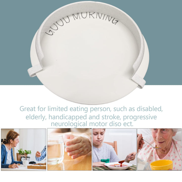 Food Plates Guard - Parkinson Patients Scooping Food Cl