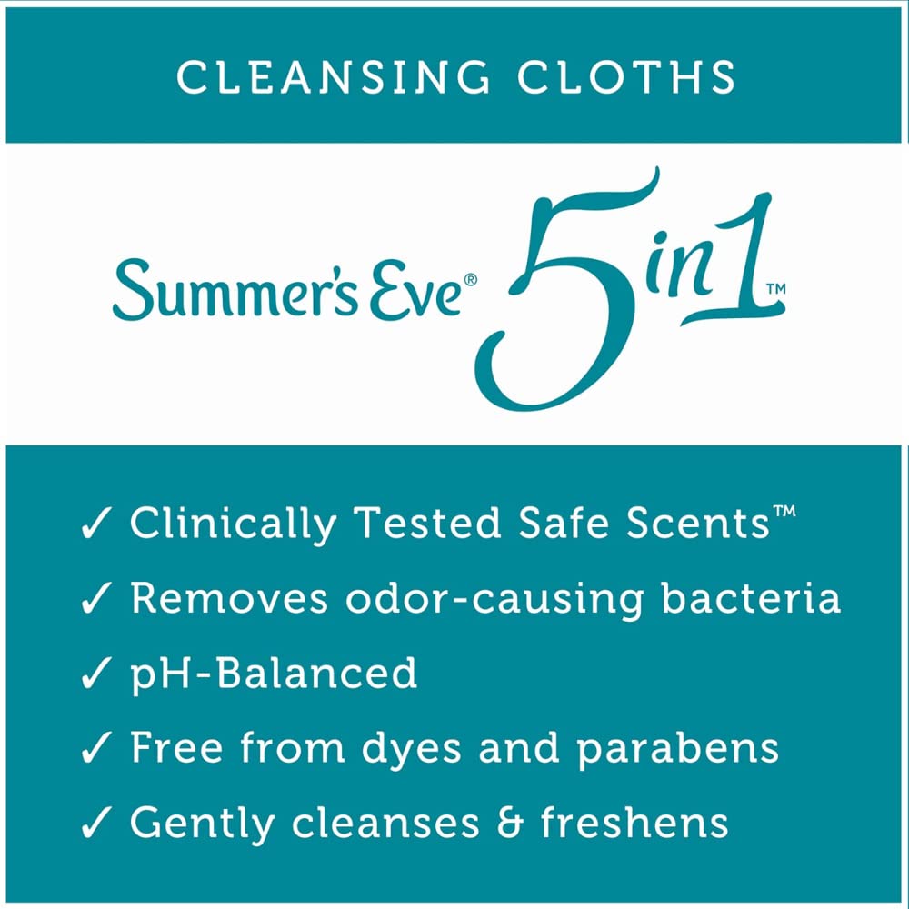 Summers Eve Cleansing Cloths 16 Count Sunset Oasis (3 Pack)
