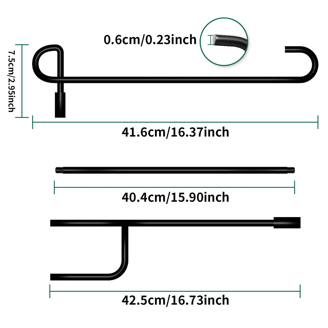 Garden Flag Stand, Premium Yard Flag Pole Holder (35.4&#39;&#39;×16.4&#39;&#39;) Metal Powder-Coated Weather-Proof Paint With One Tiger Clip And Two Spring Stoppers Without Flag, Black