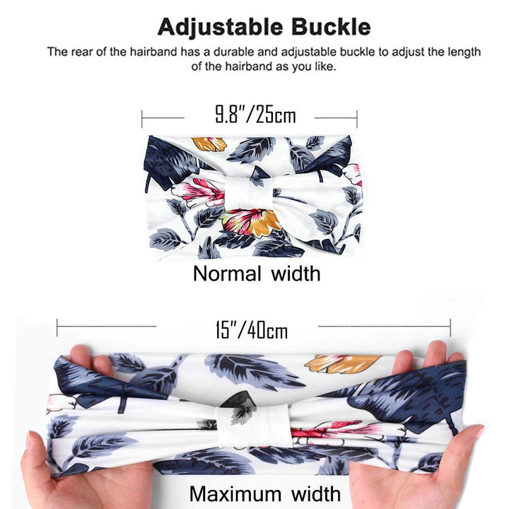 Boho Headbands Leopard Cross Hair Bands Bohemian Twist Head Wraps Stretchy Yoga Turban Headband Workout Head Scarfs Fashion Hair Accessories for Women and Girls Pack of 3