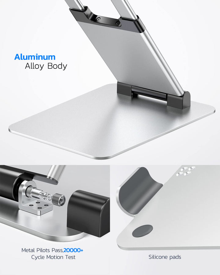 Nulaxy Laptop Stand, Ergonomic Sit to Stand Laptop Holder Convertor, Adjustable Height from 2.1 to 13.8, Supports up to 22lbs, Compatible with MacBook, All Laptops Tablets 11-17 - Silver