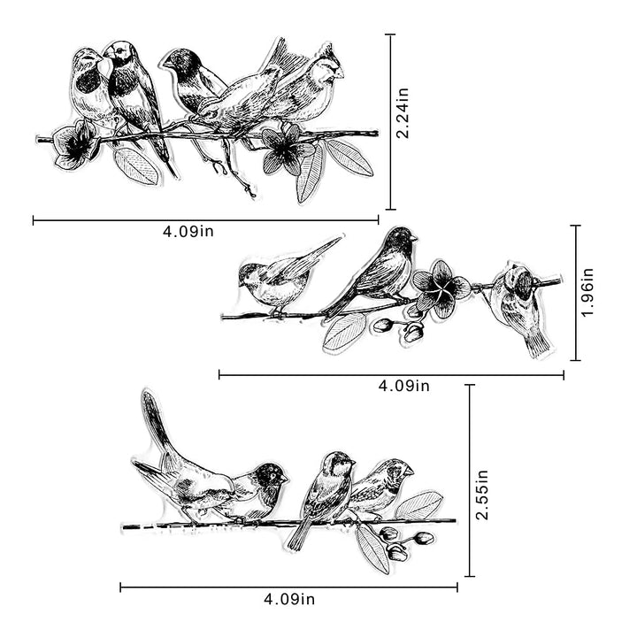 Birds on Branches Clear Stamps for Card Making, Spring 