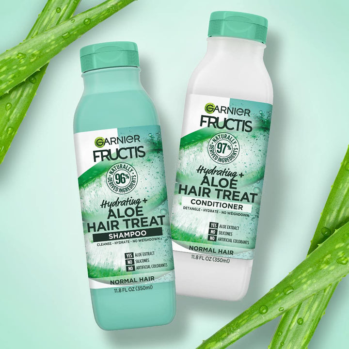 Fructis Hydrating Treat Conditioner, 98 Percent Naturally Derived Ingredients, Aloe, Hydrate For Normal Hair, 11.8 Fl Oz., Pack Of 1