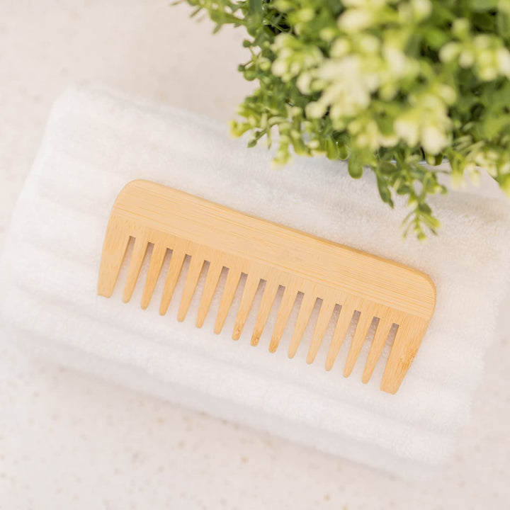 Wide-Tooth Comb bamboo,Large Hair Detangling Comb Wide 