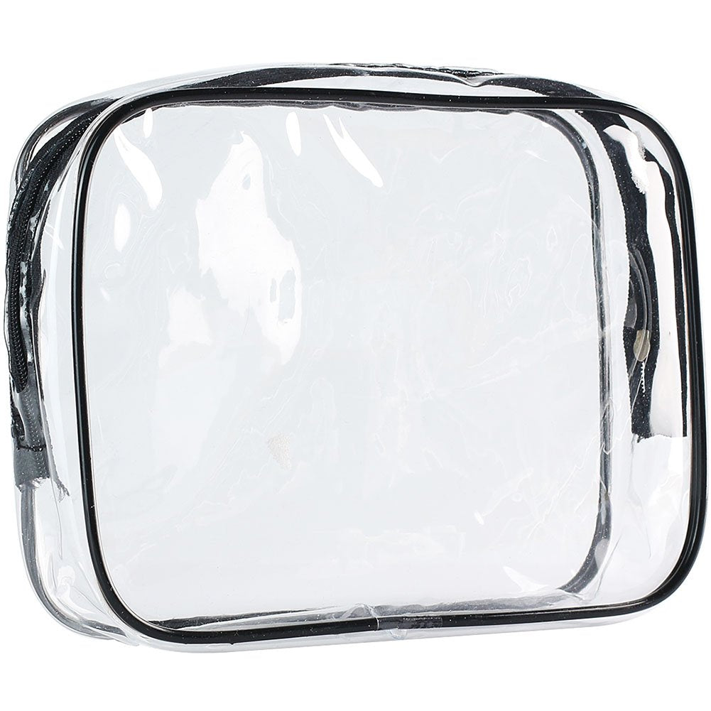 Clear Carry-On Travel Toiletry Bag, TSA Approved 3-1-1 Airline, 1 Quart Sized with Zipper for Men and Women