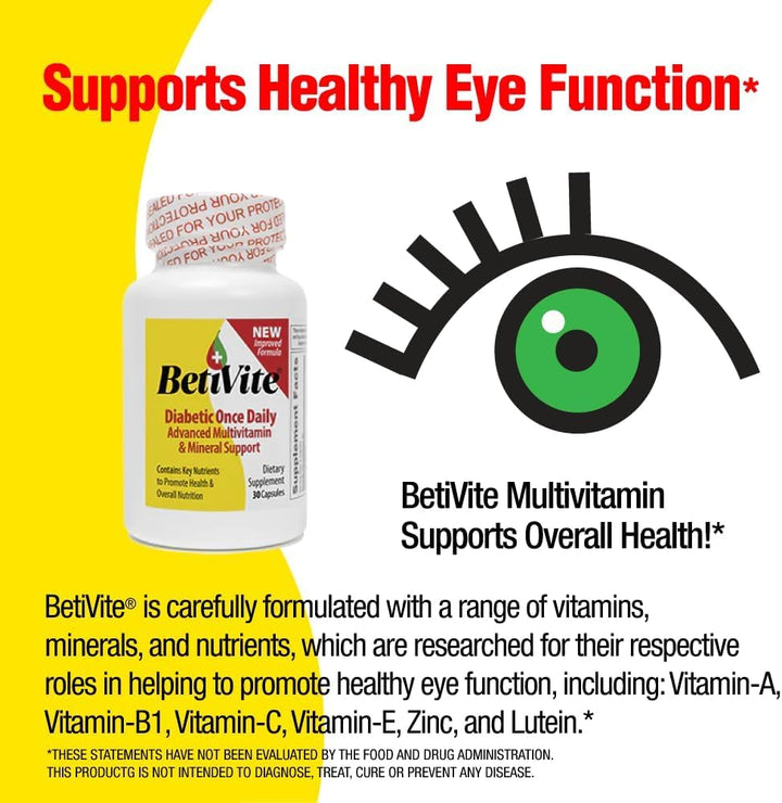 Multi Vitamins Support Healthy Nerve Function &amp; Eye Health, Contains ALA, Lycopene and Lutein to promote overall health, 30 Day Supply