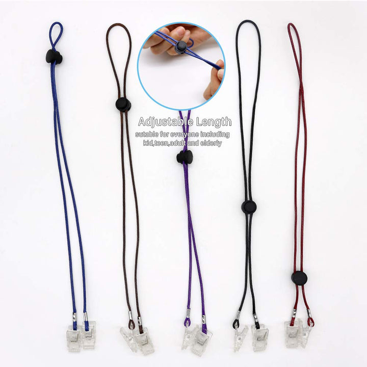 5 Pieces Adjustable Flexible Bib Holder Clips for Napkin, 5 Colors