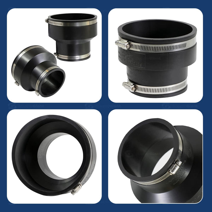 6I5Ix4 Reducing coupling, 6 x 4, Black