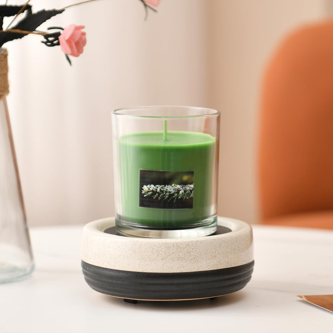 Ceramic Candle Wax Warmer Wax Melt Warmer Wax Melter for Scented Wax, Yankee Jar Candles or Oil Candle Wax Burner Gifts for Home Office Decor Women as Gifts for Mom Grandma Women Girls