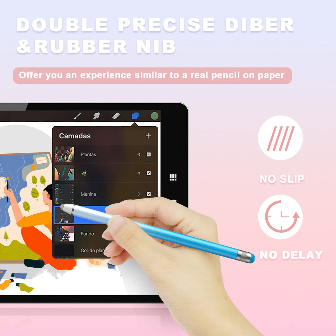 Stylus Pens for Touch Screens (4 Pcs), Sensitivity Capacitive Stylus 2 in 1 Touch Screen Pen with 12 Extra Replaceable Tips for iPad iPhone Tablets Samsung Galaxy All Universal Touch Devices