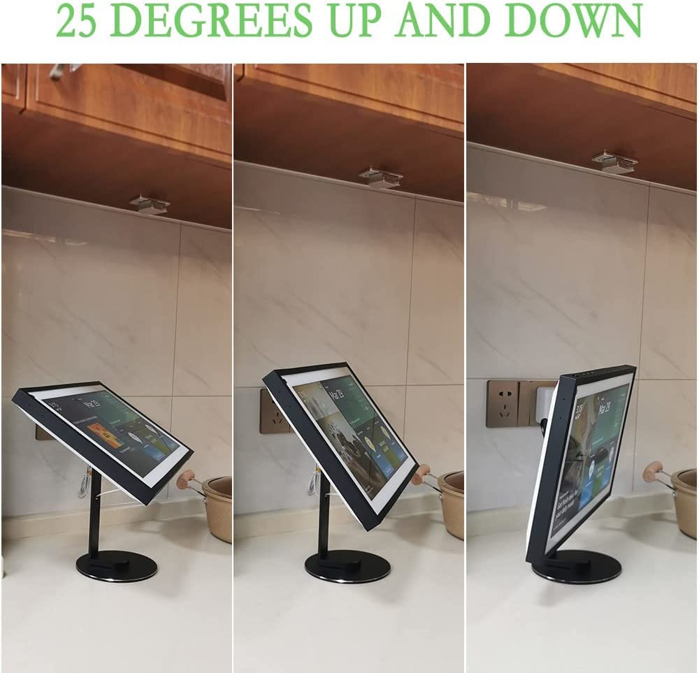 ATOPKUWAR Stand for Echo Show 15, Tilt and Swivel Stand for The Echo Show 15 Black