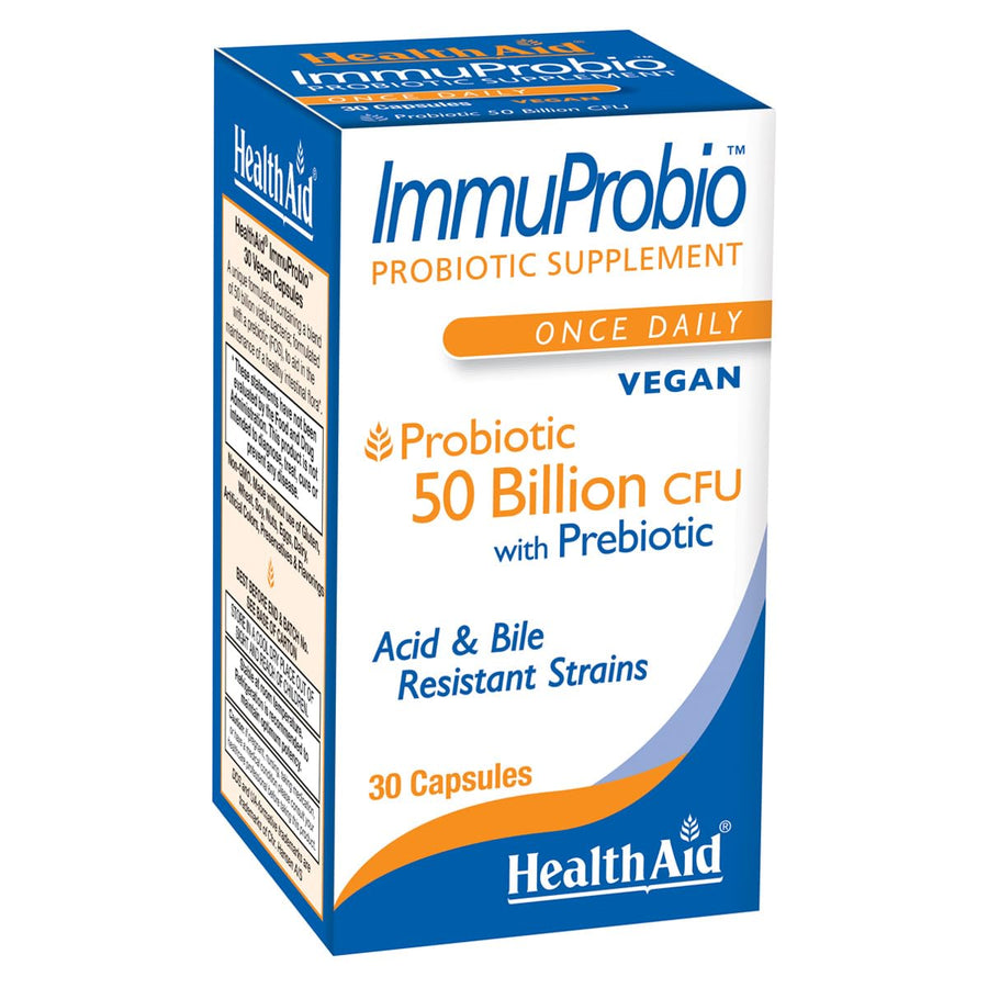 HealthAid ImmuProbio 50 Billion CFU with Prebiotic, 30c