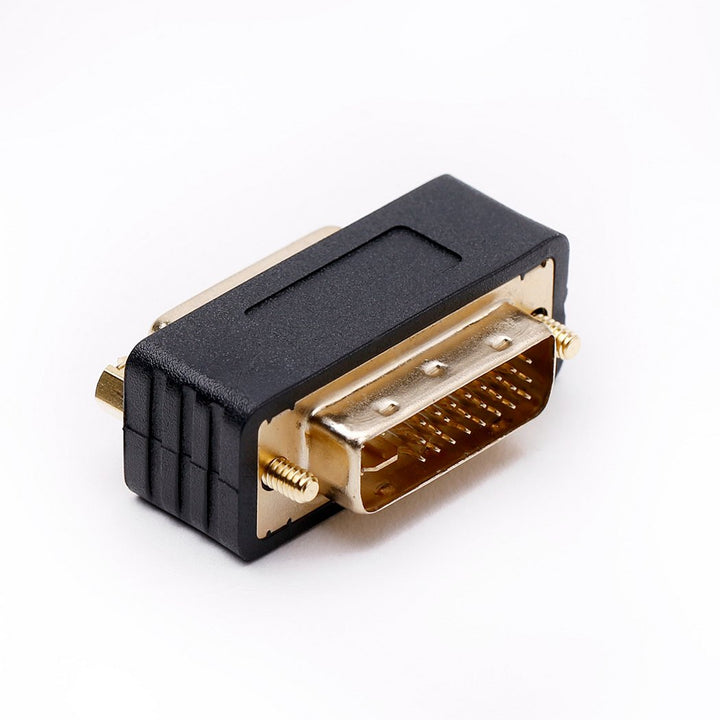 DVI-D Male to DVI-I Female Port Saver Adapter Compact Size Gold Plated