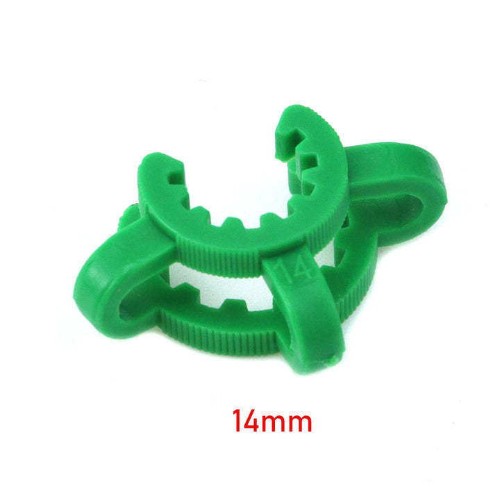 10pcs Green Downstem Clips 14mm for Glass Standard Conical Interface Clip Ground Glass Joint Accessory