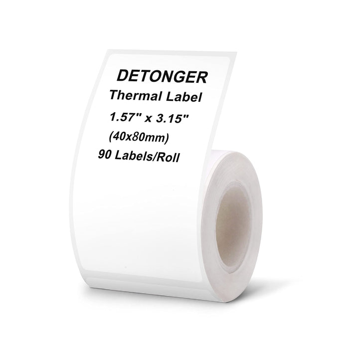 Labels for DP23S/DP26/DP30S Label Maker, 40x80mm (1.57 x 3.15) Thermal Sticker Label, Waterproof, Oil-Proof and Tear-Proof Labels, 1 Roll of 95 Sticker Labels