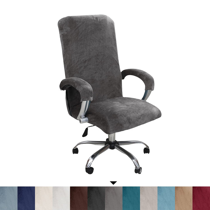 NILUOH Velvet Office Chair Cover with Arm Covers Stretc
