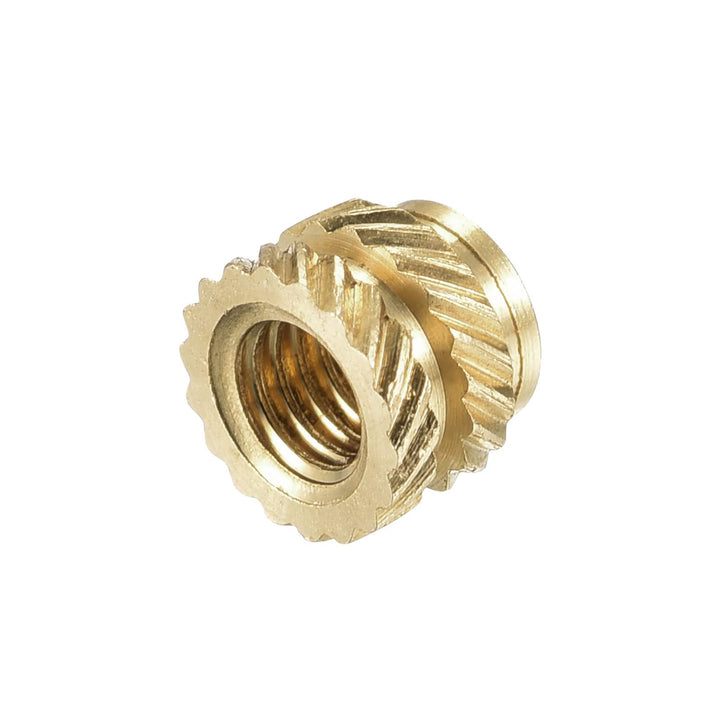 knurled Insert Nuts, 60Pcs M3 x 4mm L x 5mm OD 3D Printing Brass Nuts Female Threaded Inserts Brass Heat Set Insert Embedment Nut