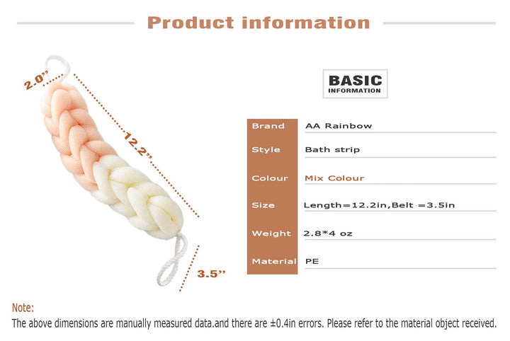 4 Packs Long Stretch Back Sponge with Rope Handles Back Scrubber Bath Shower Mesh Sponge Exfoliating Body Scrub Stretch Braided Loofah for Men and Women (1 White+1 Grey+1 Pink+1 Lotus Pink