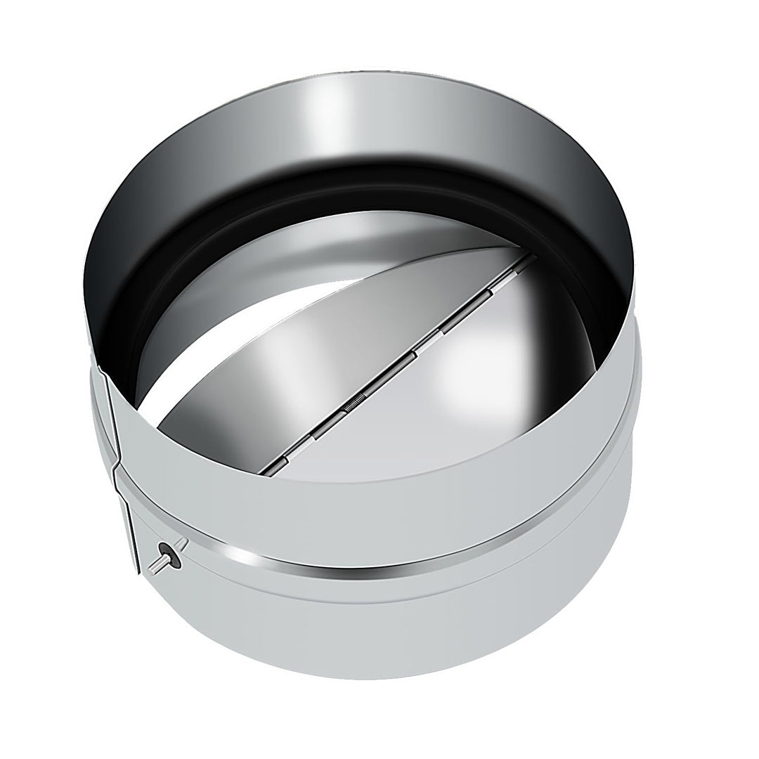 6 Backdraft Damper Duct,One-Way Airflow Ducting Insert with Spring-Loaded Folding Blades,Compatible with Air Conditioners, Range Hoods and Exhaust Fans