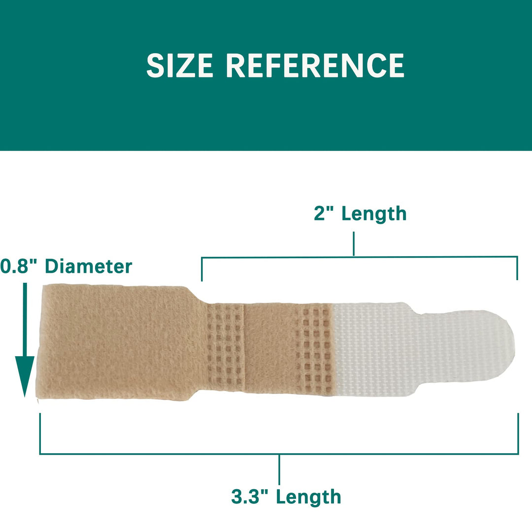 10 Pcs Finger Buddy Wraps, Finger Loops Tapes for Broken for Broken, Jammed, Swollen Finger or Dislocated Joint, Splints Brace for Pinky Ring Middle Index Trigger Finger, Toe Strap Bandage