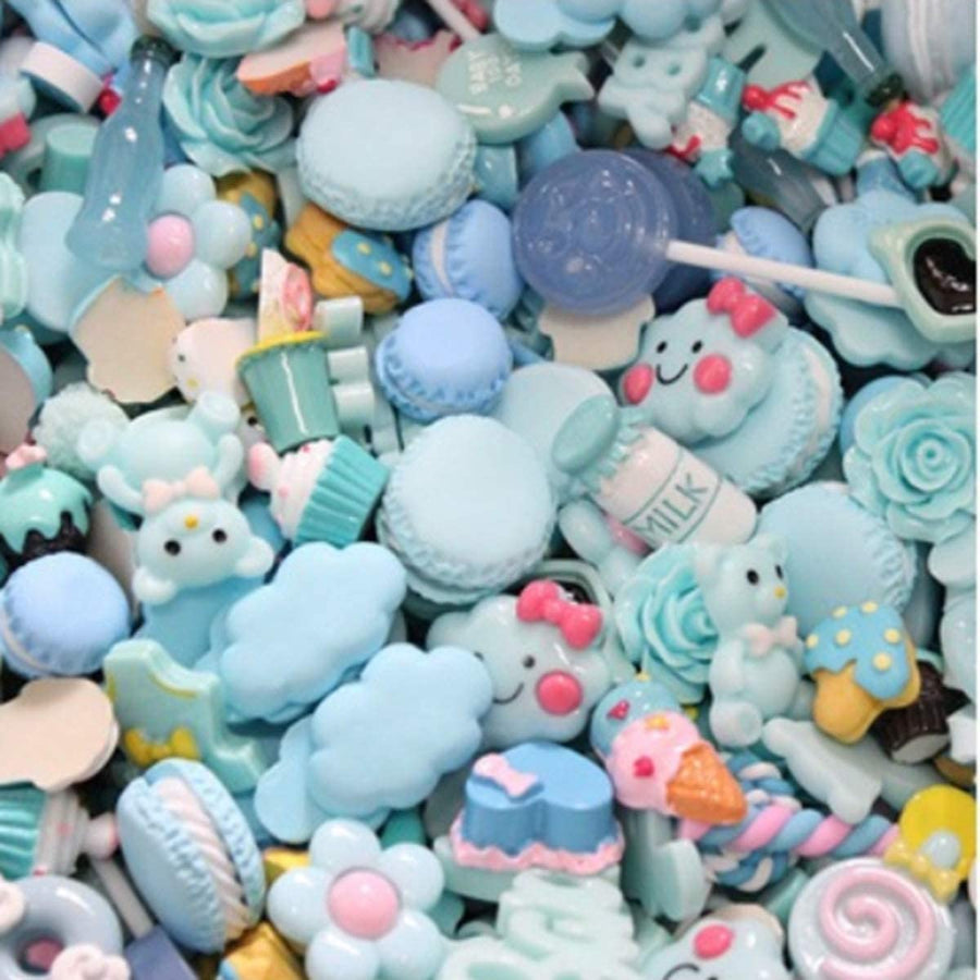 Halloluck 50 Pcs Cute Slime Charms Easter DIY Craft Mak