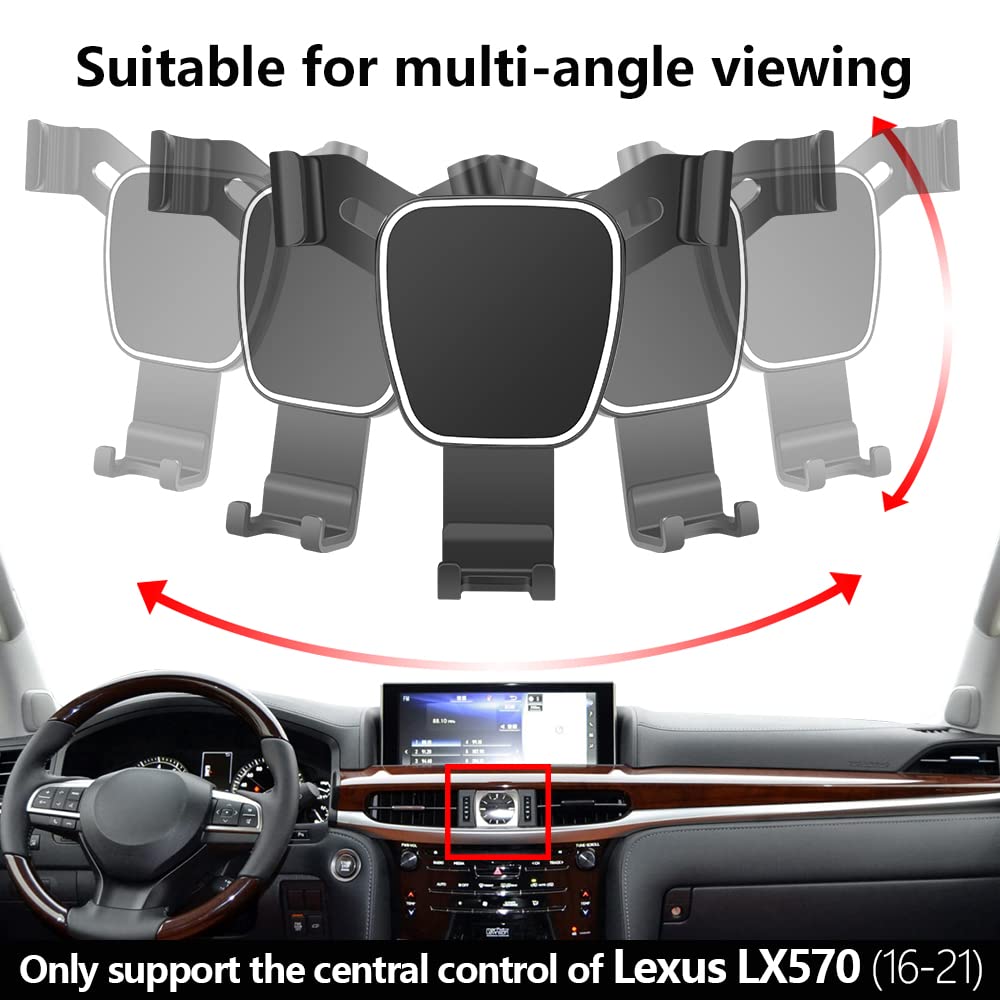 LUNQIN Car Phone Holder for Lexus LX 570 LX570 2016-202