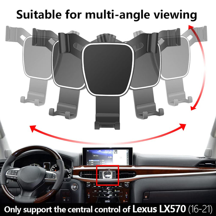 LUNQIN Car Phone Holder for Lexus LX 570 LX570 2016-202