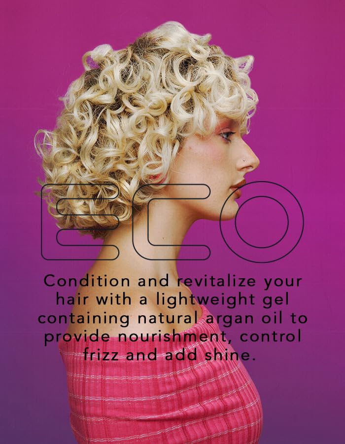 Ecoco Gel - Argan Oil - 100% Pure Olive Oil - Nourishes, Repairs and Promotes Healthy Hair - Long-Lasting Shine - 10/10 Maximum Hold - Tames Frizzy Hair - For All Hair Types - 16 Oz
