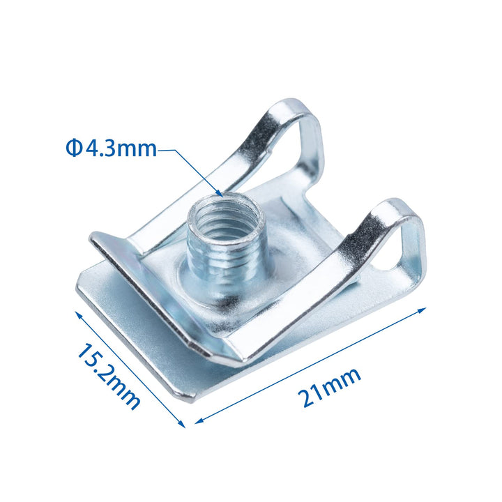20 PCS M5 Metric Extruded U-Nut Compatible with BMW 51127070202 &amp; VW N90168602