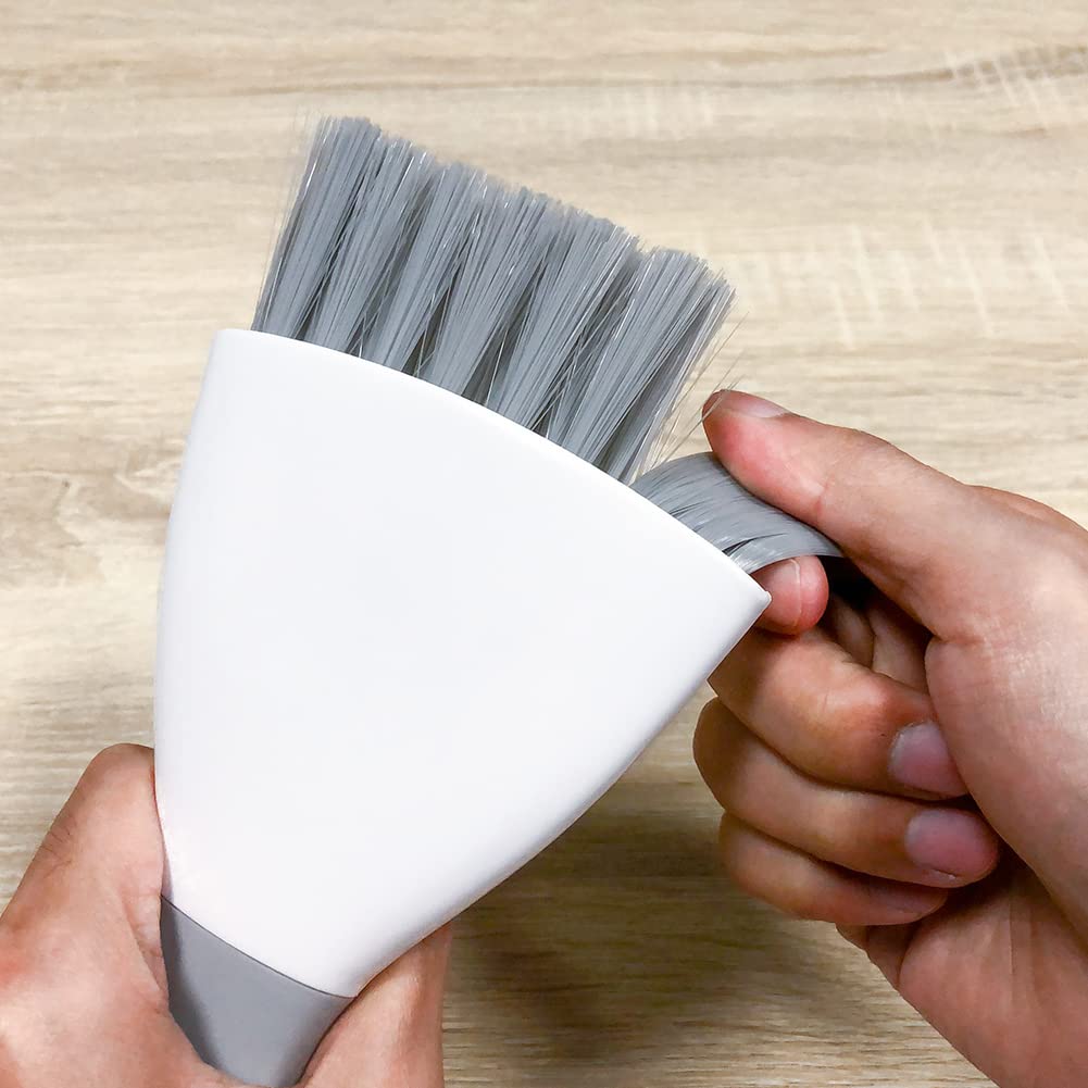 WDDBHSKN Mini Dustpan and Brush Set, 2-Piece, Off-White