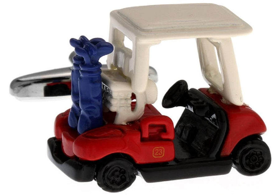 MRCUFF Golf Cart Golfer Golfing Pair of Cufflinks in a 