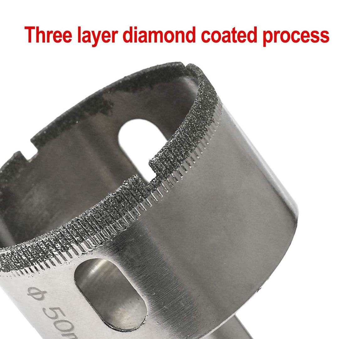2 Inch / 50mm Diamond Drill Bits, Diamond Hole Saw Hollow Core Drill Bits for Glass Ceramic Porcelain Tiles Marble Granite Quartz