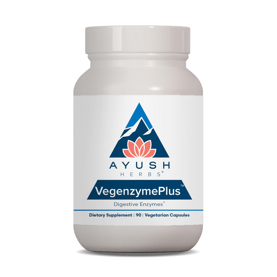 VegenzymePlus - Digestive Enzymes for Women & Men, Enzymes for Digestion with Bromelain, Lipase, Lactase, Protease, 100% Vegetarian Gut Health Supplement - 60 Capsules (1 Count)