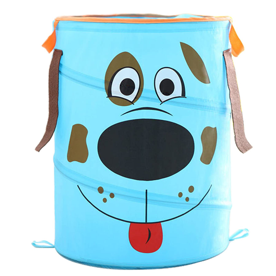 clothes hamper, child Laundry Basket,Pop Up Laundry Basket,Toy Storage Bag , Full Standing Basket,nylon cloth Foldable blue dog