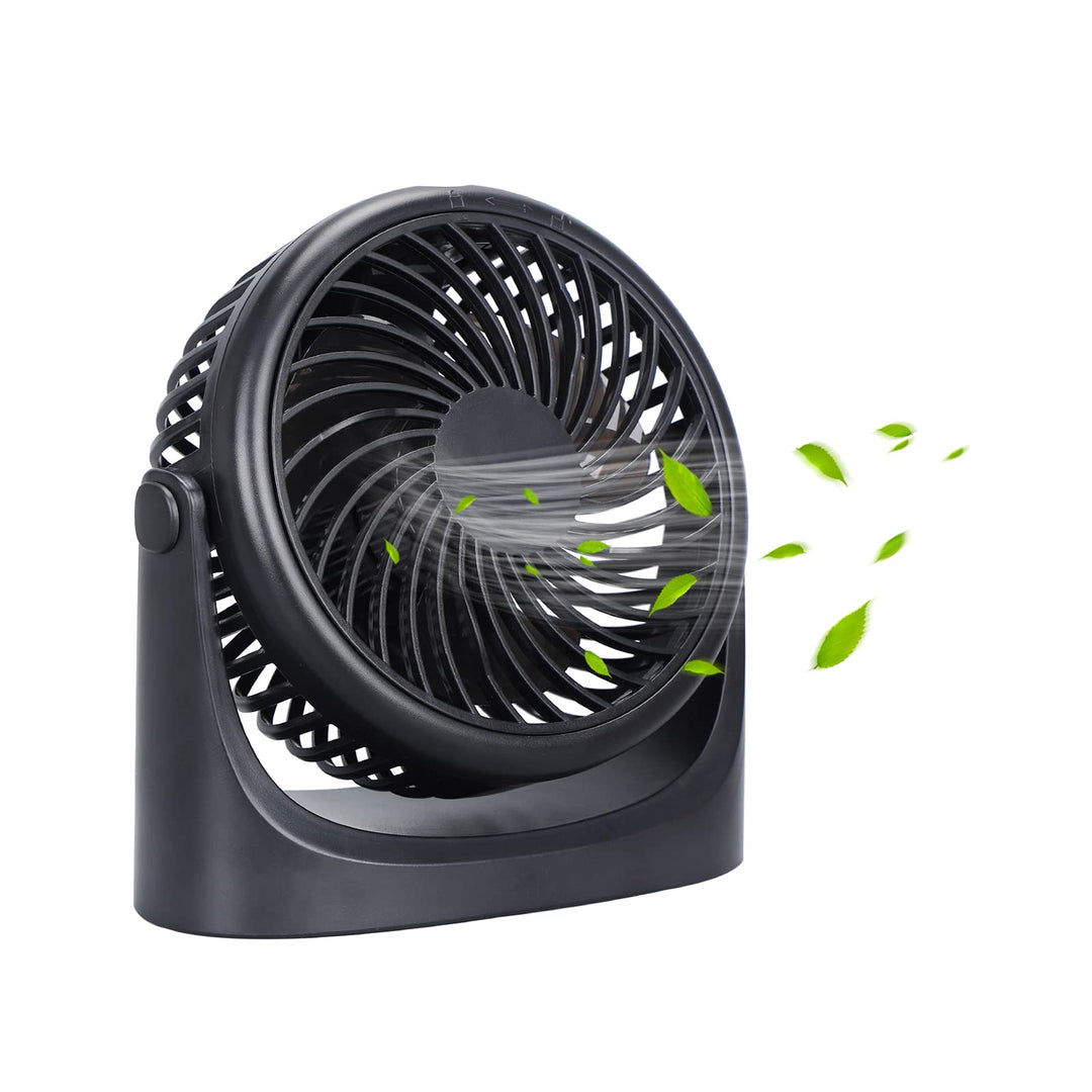 Battery Operated Fan, Small Table Fan with Strong Airflow Quiet Operation Portable Fan Speed Adjustable Head Mini Personal Fan for Home Office Bedroom Table and Desktop