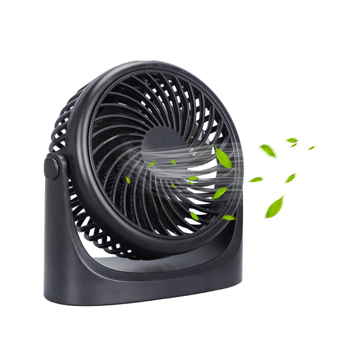 Battery Operated Fan, Small Table Fan with Strong Airflow Quiet Operation Portable Fan Speed Adjustable Head Mini Personal Fan for Home Office Bedroom Table and Desktop