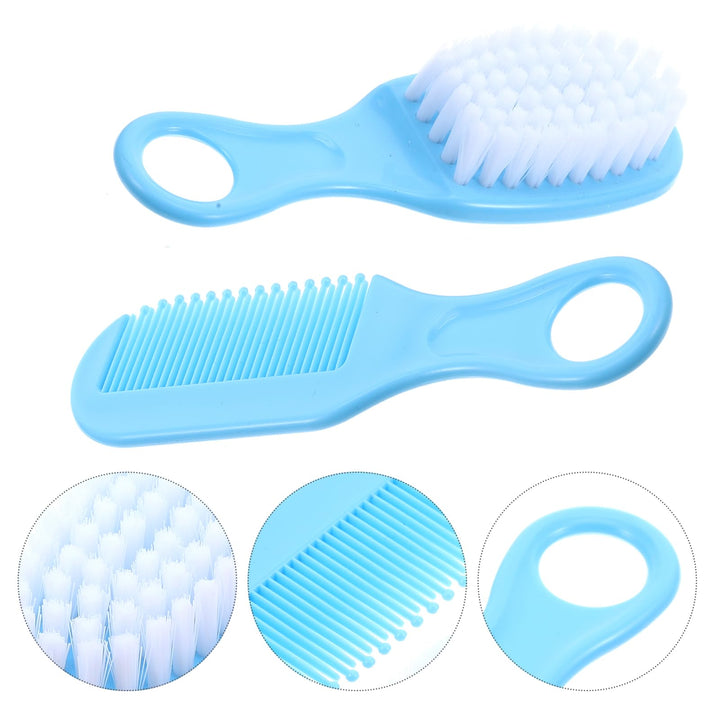 EXCEART Baby Hair Brush and Comb Set Massage Scalp Brush for Newborn and Toddler 1Set (Pink)