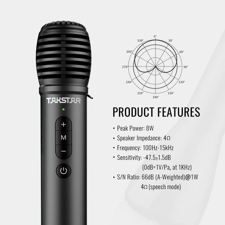 2-in-1 Bluetooth Wireless Microphone &amp; Voice Amplifier, Portable Handheld Mic Speaker For Karaoke, Meeting, Outdoors, Speech, Party - DA10 (Not Bluetooth Transmitter Mic&amp;Can&#39;t Connect Speaker)