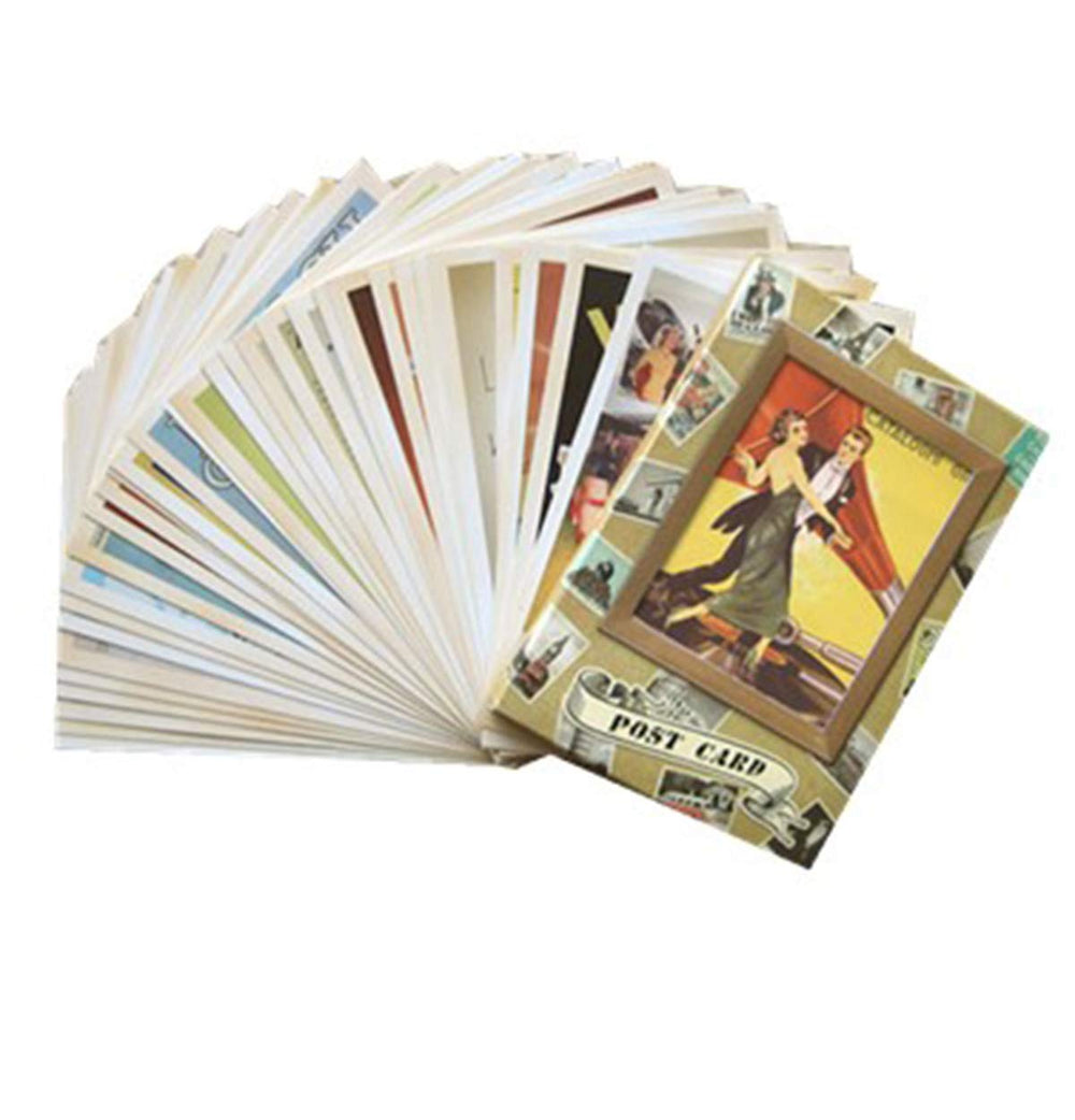 64 Pcs 2 Set Vintage Retro Old Travel Postcards for Worth Collecting, Collectable Vintage Postcards Bulk Pack