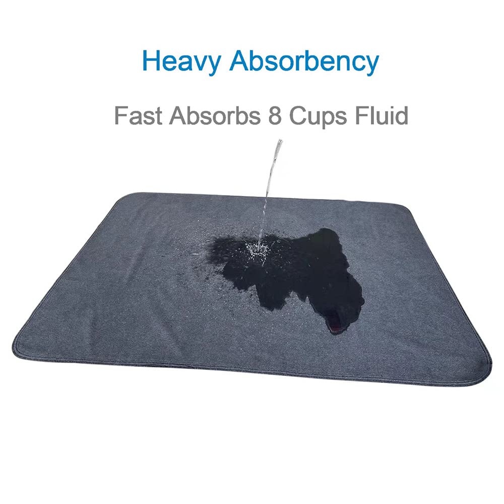 Peepeego Non-Slip Dog Pad 65 x 48, Washable Puppy Pads with Fast Absorbent, Waterproof for Training, Whelping for Puppy Playpen
