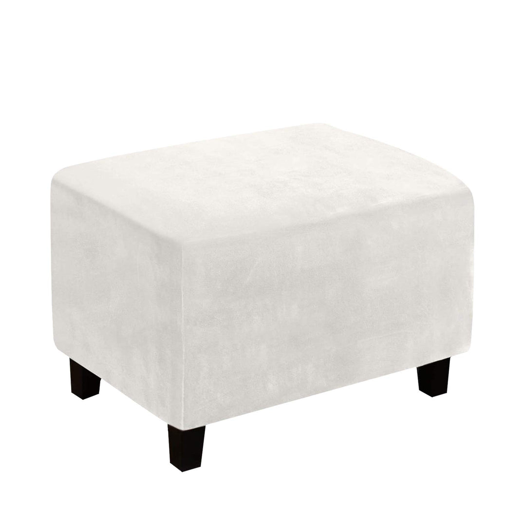 Velvet Ottoman Cover, Rectangle Footstools Covers Stret